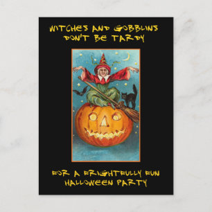  partij Halloween nodigt uit met bloedige tekst Uitnodiging Briefkaart