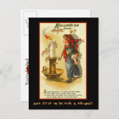 partij Halloween nodigt uit met bloedige tekst Uitnodiging Briefkaart (Voorkant / Achterkant)