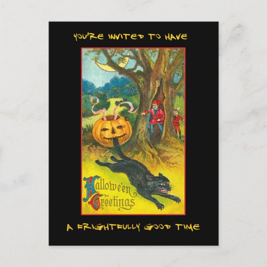 partij Halloween nodigt uit met bloedige tekst Uitnodiging Briefkaart (Voorkant)