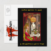  partij Halloween nodigt uit met bloedige tekst Uitnodiging Briefkaart (Voorkant / Achterkant)