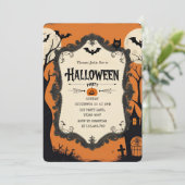 partij Halloween voor kinderen Feestdagenkaart (Staand voorkant)