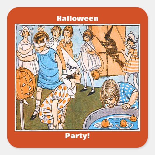  partij Halloween voor kinderen Vierkante Sticker (Voorkant)
