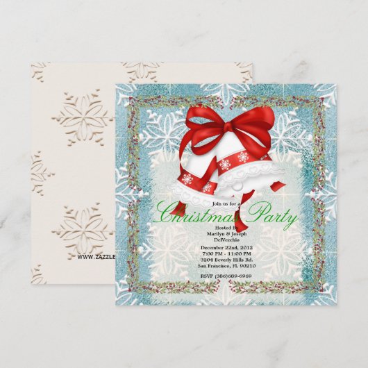 Partij Holida van Kerstmis van de Klokken van Kaart (Voorkant / Achterkant)