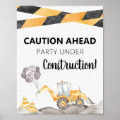 Partij in aanbouw teken poster (Voorkant)