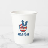 Partij in de Amerikaanse Patriottische Papierbeker Papieren Bekers (Voorkant)