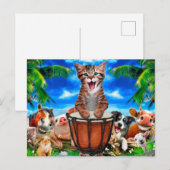 Partij in de boerderij briefkaart (Voorkant / Achterkant)