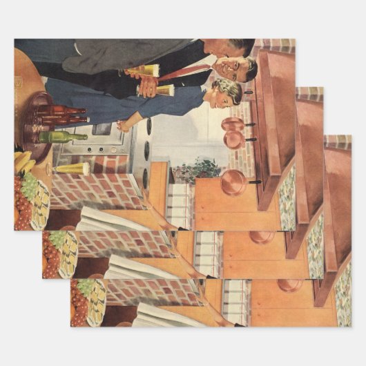  partij in de keuken, de bier en de Appetizers Inpakpapier Vel (Set)