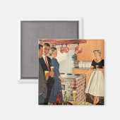 partij in de keuken, de bier en de Appetizers Magneet (Voorkant / Achterkant)