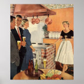 partij in de keuken, de bier en de Appetizers Poster (Voorkant)