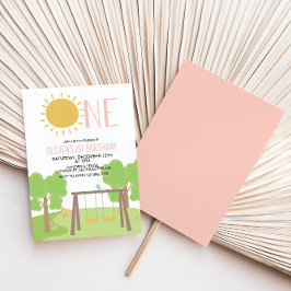 Partij in de Park Playground 1st Birthday Kaart