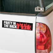 Partij in de rug bumpersticker (Op Truck)