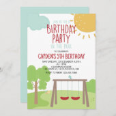 Partij in de speelplaats van het Park Kaart (Voorkant / Achterkant)