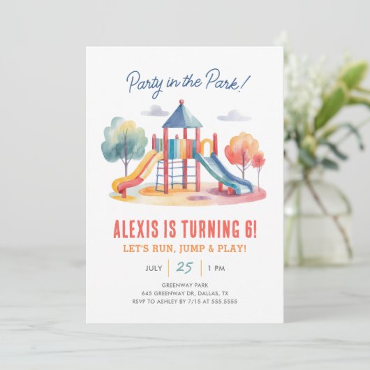 Partij in de speelplaats van het Park Kaart (Staand voorkant)