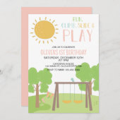 Partij in de speelplaats van het Park Kaart (Voorkant / Achterkant)