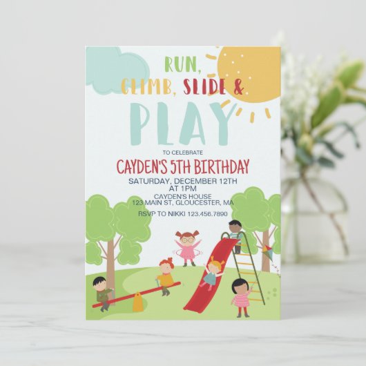 Partij in de speelplaats van het Park Kaart (Staand voorkant)