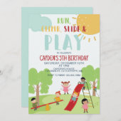 Partij in de speelplaats van het Park Kaart (Voorkant / Achterkant)