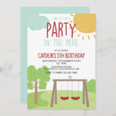 Partij in de speelplaats van het Park Kaart (Voorkant / Achterkant)