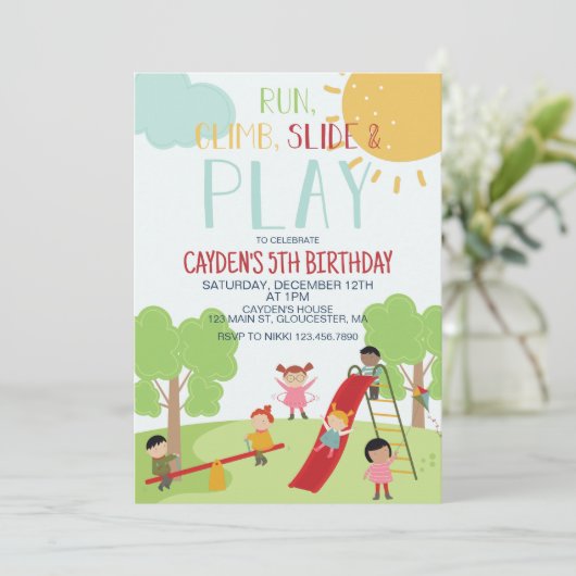 Partij in de speelplaats van het Park Kaart (Staand voorkant)