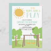 Partij in de speelplaats van het Park Kaart (Voorkant / Achterkant)