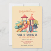 Partij in de speelplaats van het Park Kaart (Voorkant)