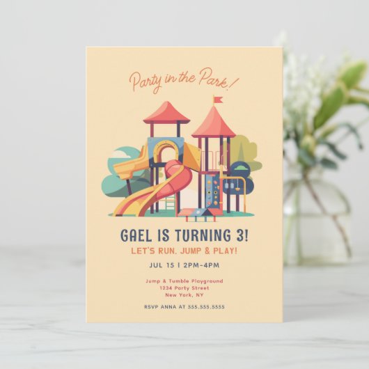 Partij in de speelplaats van het Park Kaart (Staand voorkant)