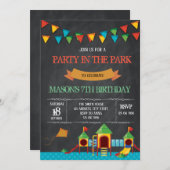 Partij in de uitnodiging voor het park (Voorkant / Achterkant)