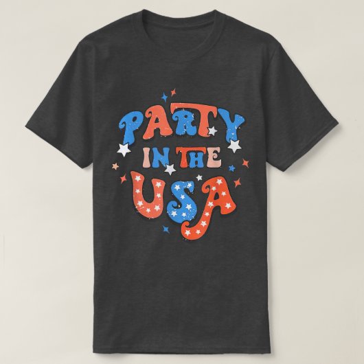 Partij in de Verenigde Staten op 4 juli Amerikaans T-shirt (Design voorkant)