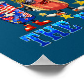 Partij in de Verenigde Staten op 4 juli Hotdog Lov Poster (Hoek)