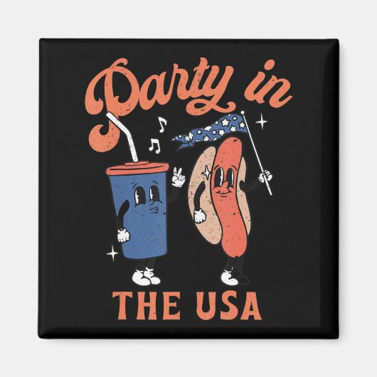 Partij in de Verenigde Staten van de Hete Dog Love Magneet (Voorkant)