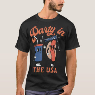 Partij in de Verenigde Staten van de Hete Dog Love T-shirt