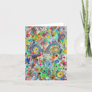 Partij in een Doos blanco briefkaart