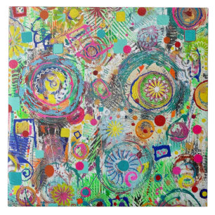 Partij in een Doos met 6 x 6 keramische tegels Tegeltje