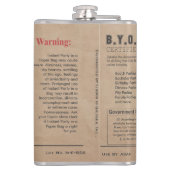 Partij in een  papierzak heupfles (Achterkant)