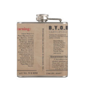 Partij in een papierzak heupfles (Achterkant)