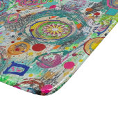 Partij in een Tekstvak 6 x 7 Deco Glazen Raad Snijplank (Hoek)