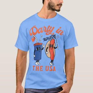 Partij in het Amerikaanse Hot Hondenliefhebber Ver T-shirt