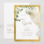 Partij in het Huis Champagne Vrijgezellenfeest Inv Kaart (Voorkant / Achterkant)