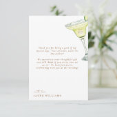 Partij in het Huis Margarita Bericht Ik dank U Bedankkaart (Staand voorkant)