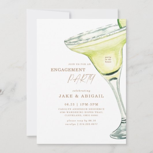 Partij in het Huis Margarita Verlovingsfeest Kaart (Voorkant)