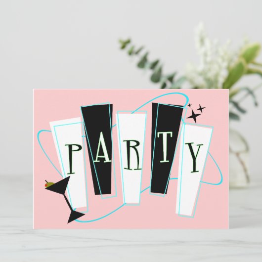 Partij in roze kaart (Staand voorkant)