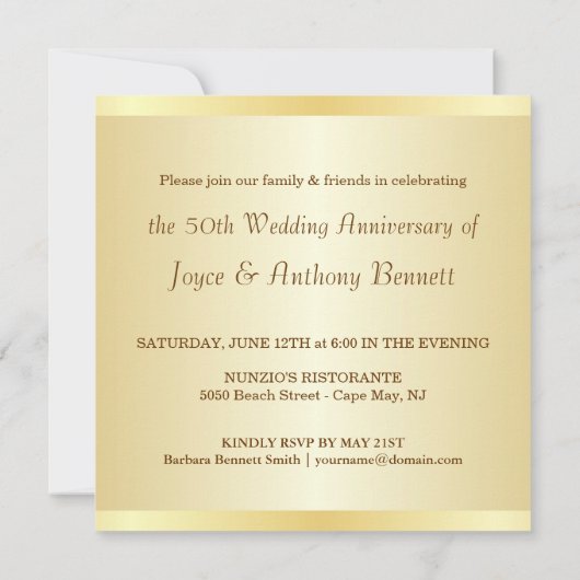 Partij Jubileum - Aangepaste fotouitnodigingen Kaart (Achterkant)