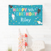 Partij Katten Kinder Happy Birthday | Naam en leef Spandoek (Insitu)