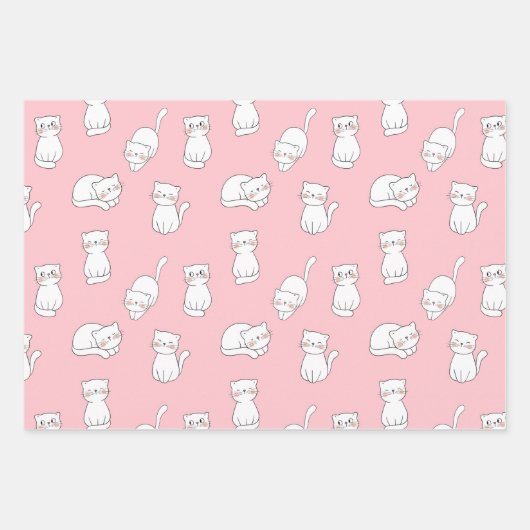 Partij katten Twee Verpakkingspapier Inpakpapier Vel (Voorkant 2)