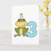 Partij Kikker 3e dag T-shirts en cadeautjes Kaart (Gele Bloem)