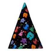 Partij Kinder partij voor het Monster Patroon Colo Feesthoedjes (Rechts)