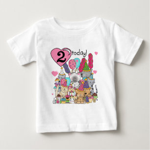 Partij Kittens 2e verjaardag T-shirts en cadeautje