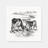  partij koe land servet (Voorkant)