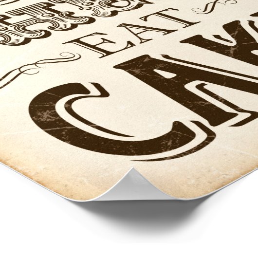  partij LAAT HEN DE CAKE Teken afdrukken Poster (Hoek)