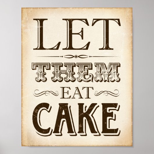  partij LAAT HEN DE CAKE Teken afdrukken Poster (Voorkant)