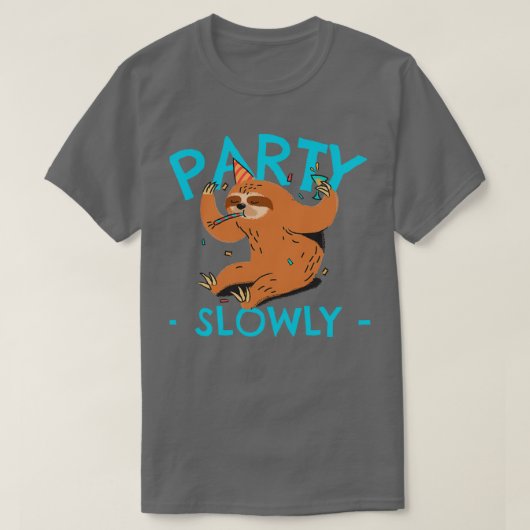 Partij langzaam Birthday Sloth T-shirt (Design voorkant)